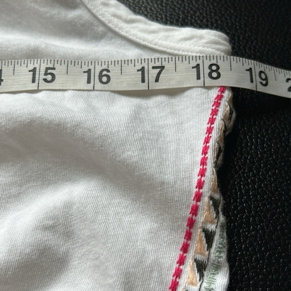 Anthropologie Dolan Lucy Tank Side Embroidered Top Split Back White Sz M - Picture 10 of 13